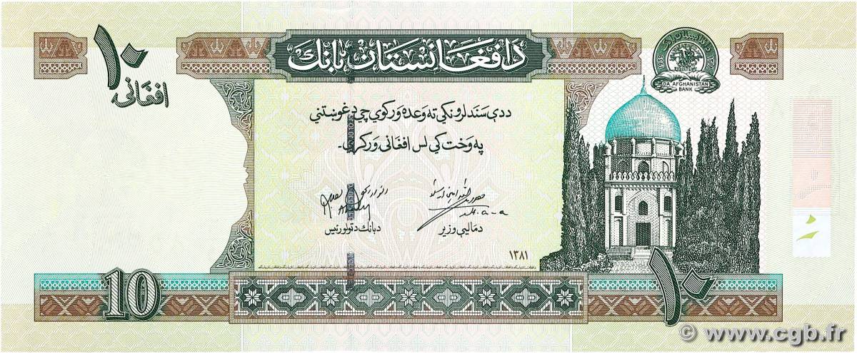 10 Afghanis AFGHANISTAN  2002 P.067a UNC