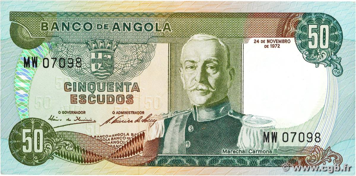 50 Escudos ANGOLA  1972 P.100 AU+