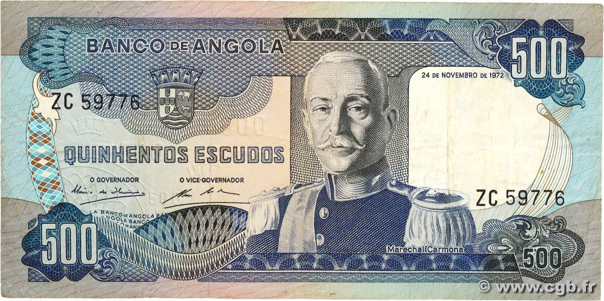 500 Escudos ANGOLA  1972 P.102 F