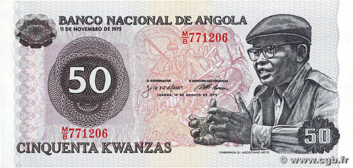 50 Kwanzas ANGOLA  1979 P.114 XF+