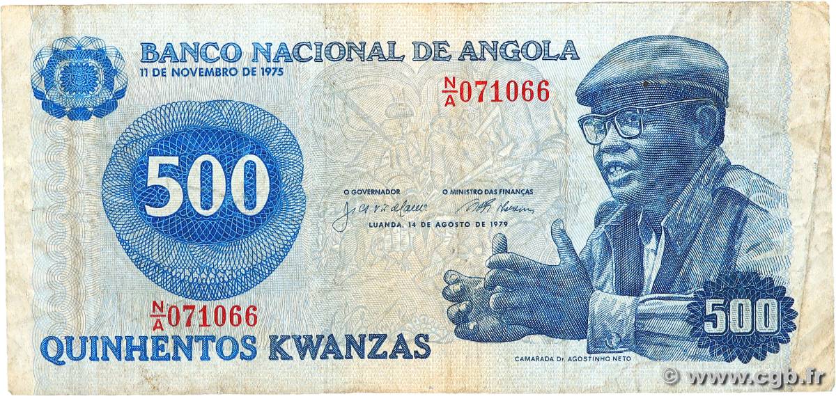 500 Kwanzas ANGOLA  1979 P.116 F