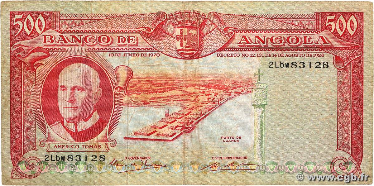 500 Escudos ANGOLA  1970 P.097 F-