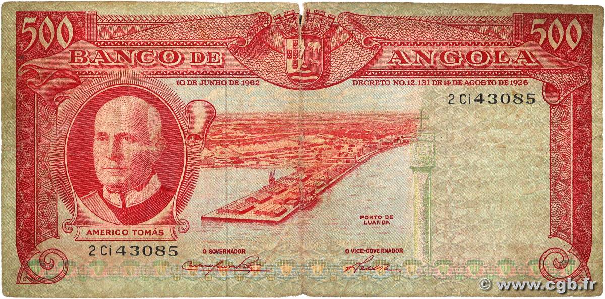 500 Escudos ANGOLA  1962 P.095 G