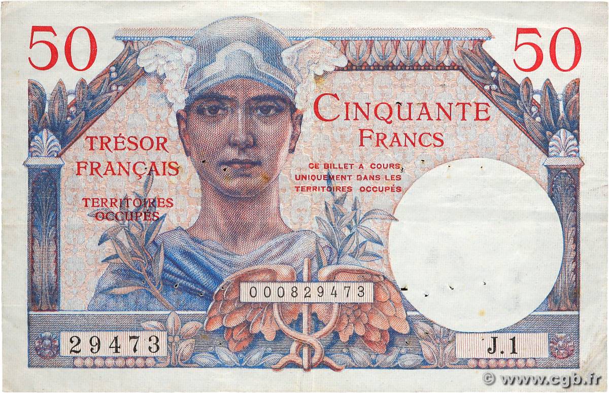 50 Francs TRÉSOR FRANÇAIS FRANCE  1947 VF.31.01 TTB