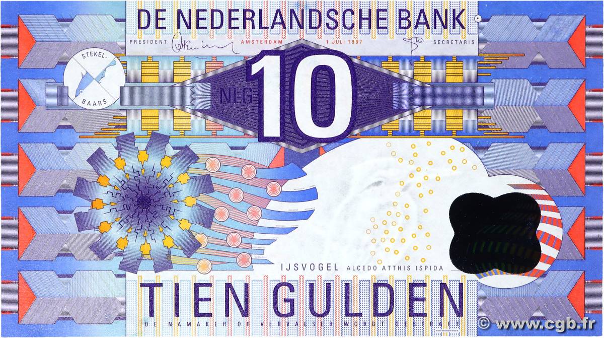 10 Gulden PAYS-BAS  1997 P.099 pr.NEUF