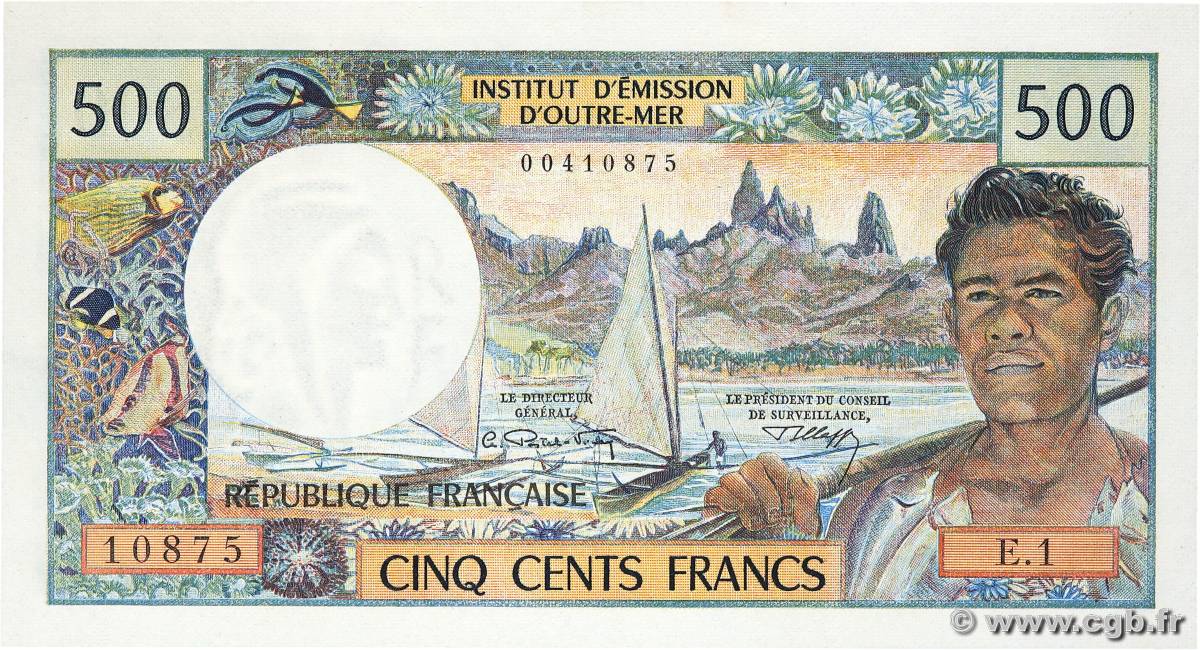 500 Francs TAHITI  1970 P.25a pr.NEUF