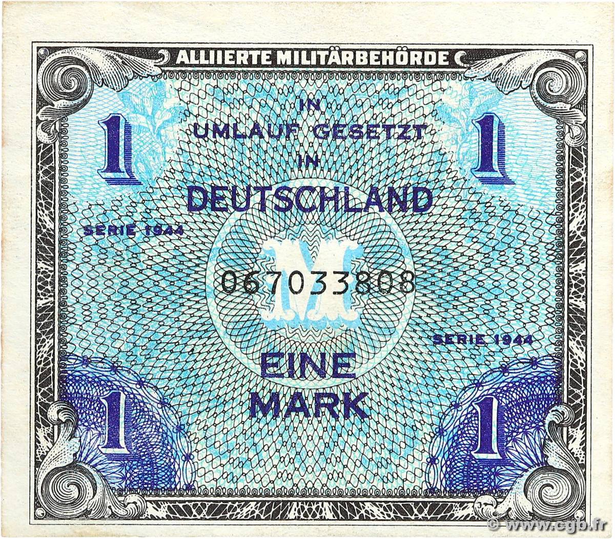 1 Mark ALLEMAGNE  1944 P.192a SUP+