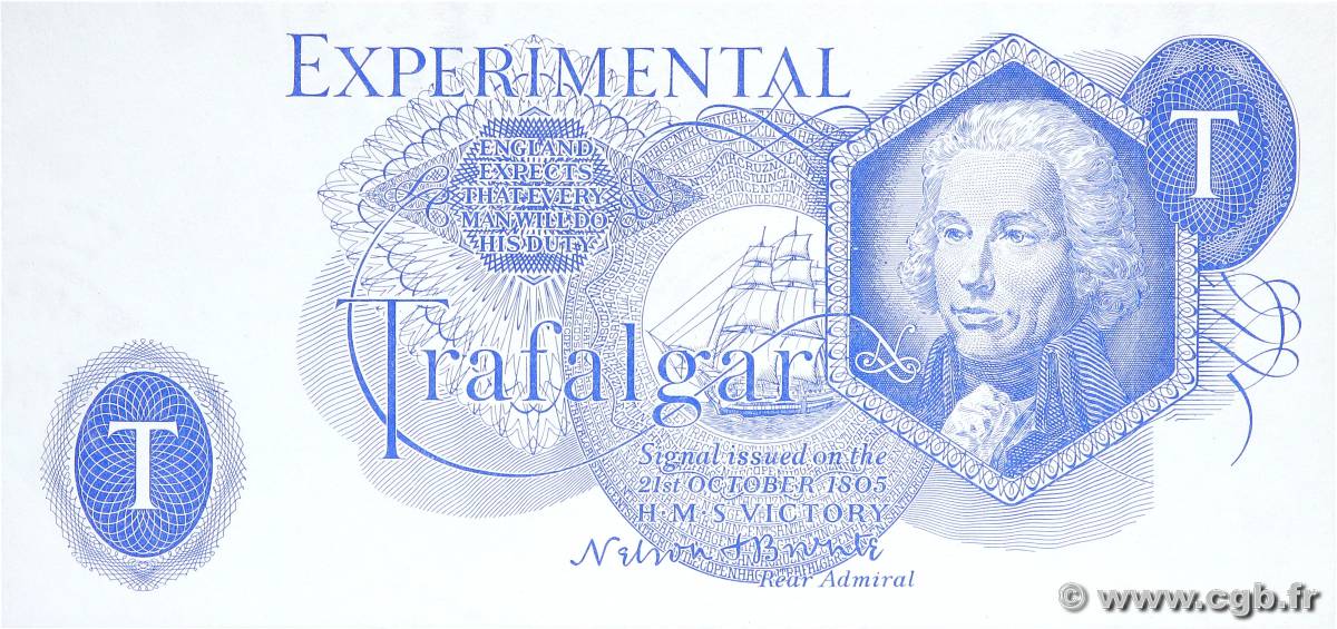 T - EXPERIMENTAL TRAFLAGAR Test Note ANGLETERRE  1995  NEUF
