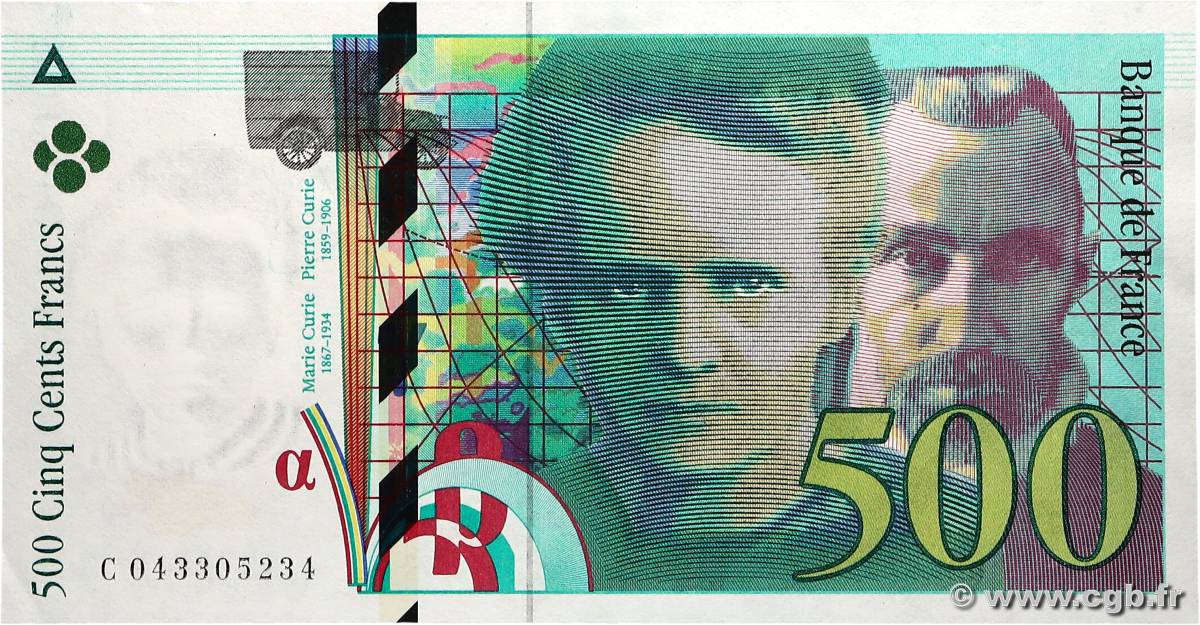 500 Francs PIERRE ET MARIE CURIE FRANCE  2000 F.76.05 pr.NEUF