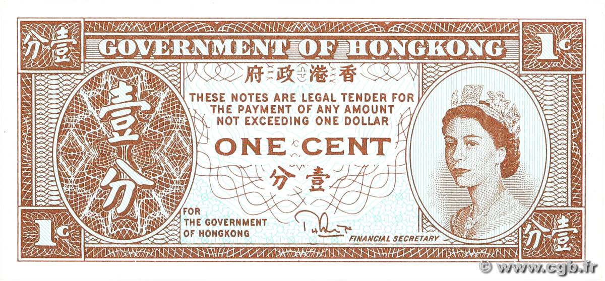 1 Cent HONG KONG  1981 P.325c UNC