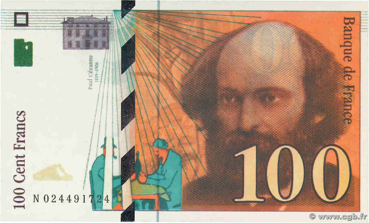 100 Francs CÉZANNE Faux FRANCE  1998 F.74.02x NEUF