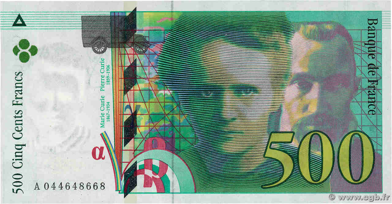 500 Francs PIERRE ET MARIE CURIE FRANCE  2000 F.76.05 NEUF
