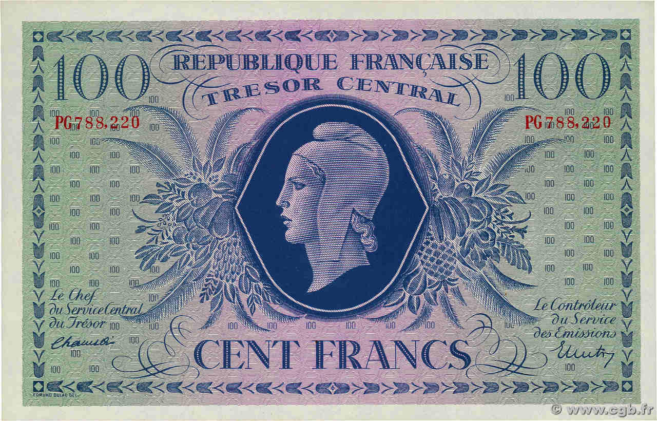 100 Francs MARIANNE FRANCE  1943 VF.06.01a SPL