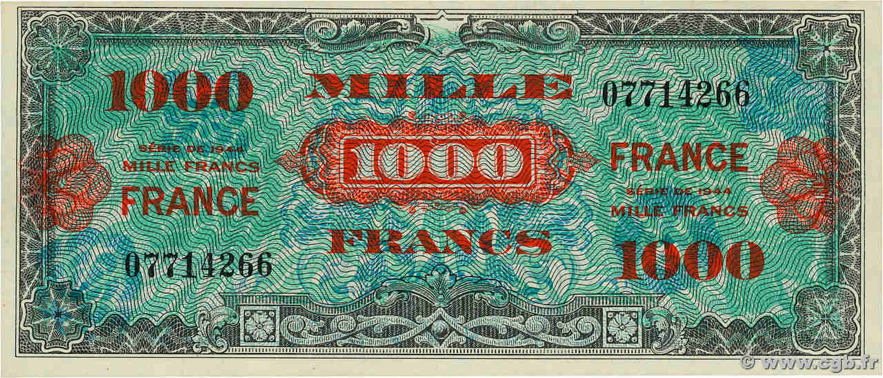 1000 Francs FRANCE FRANCE  1945 VF.27.01 pr.NEUF