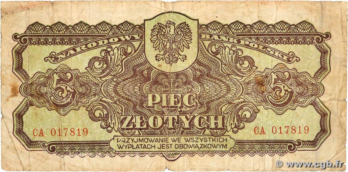 5 Zloty POLONIA  1944 P.108 B