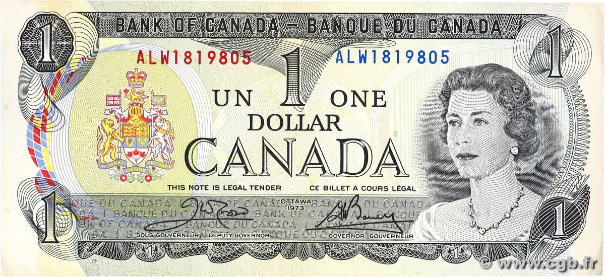 1 Dollar CANADA  1973 P.085c TTB+