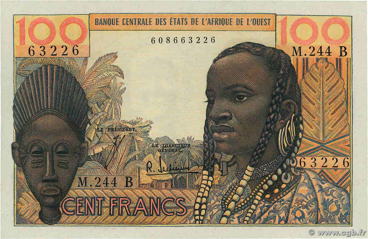 100 Francs ÉTATS DE L AFRIQUE DE L OUEST  1965 P.201Bf pr.NEUF