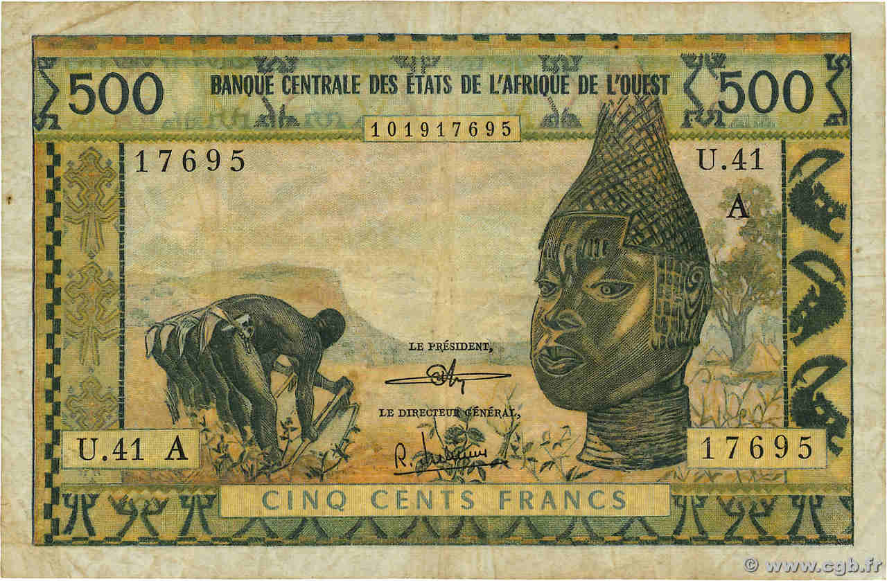 500 Francs WEST AFRICAN STATES  1972 P.102Ai F