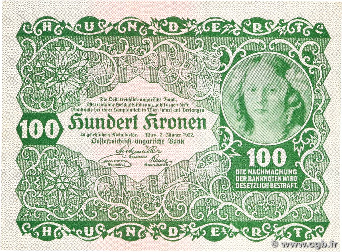 100 Kronen AUTRICHE  1922 P.077 SUP+