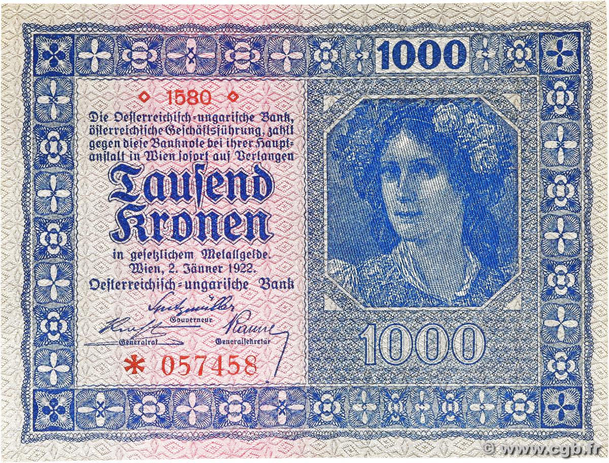 1000 Kronen AUTRICHE  1922 P.078 SUP+