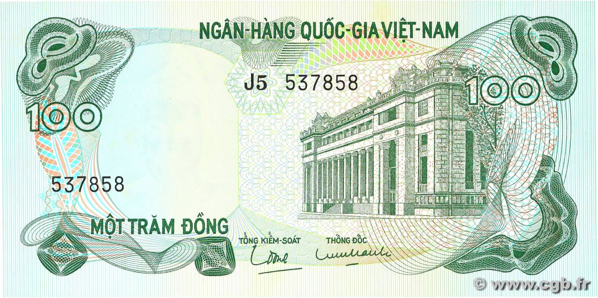 100 Dong VIET NAM SOUTH  1970 P.26a UNC-