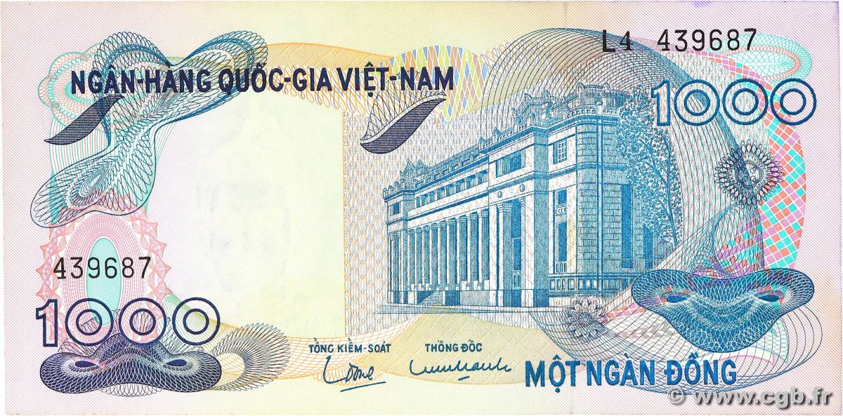 1000 Dong VIET NAM SOUTH  1972 P.29a VF+