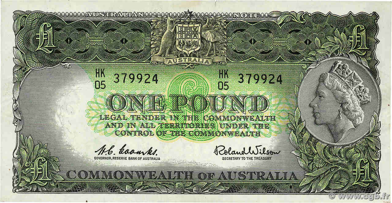 1 Pound AUSTRALIA  1961 P.34a XF