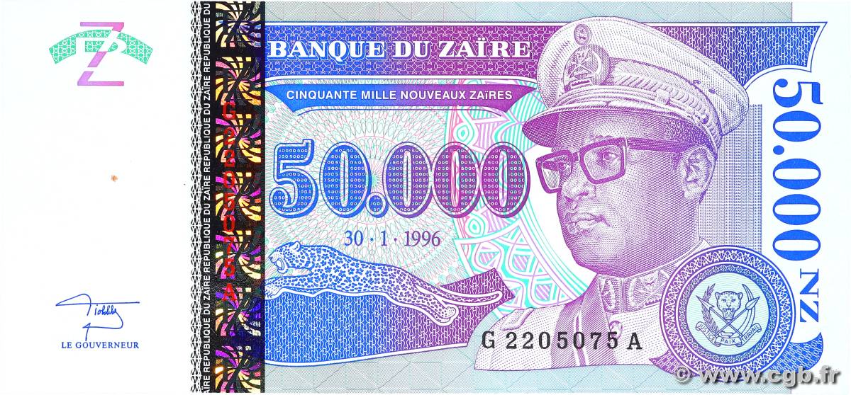 50000 Nouveaux Zaïres ZAIRE  1996 P.74a q.FDC