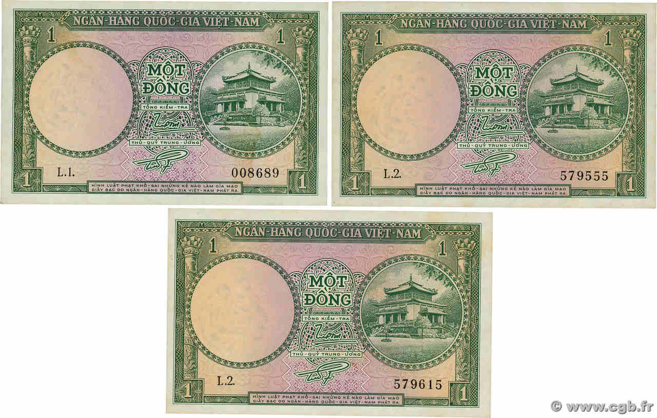 1 Dong Lot SÜDVIETNAM  1956 P.01a fST