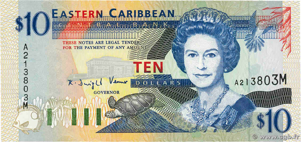 10 Dollars CARAÏBES  1994 P.32m NEUF
