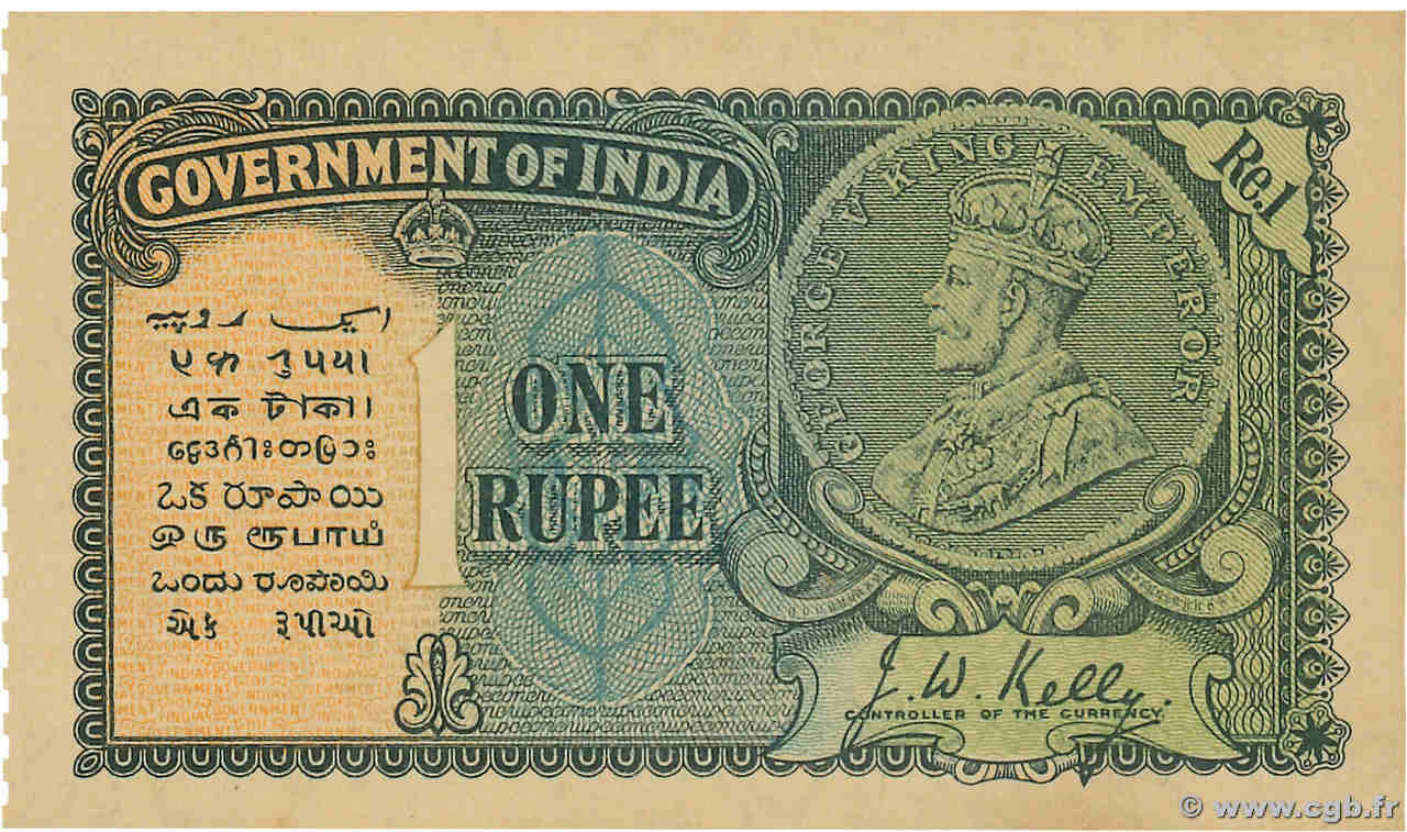 1 Rupee INDIA  1935 P.014b UNC