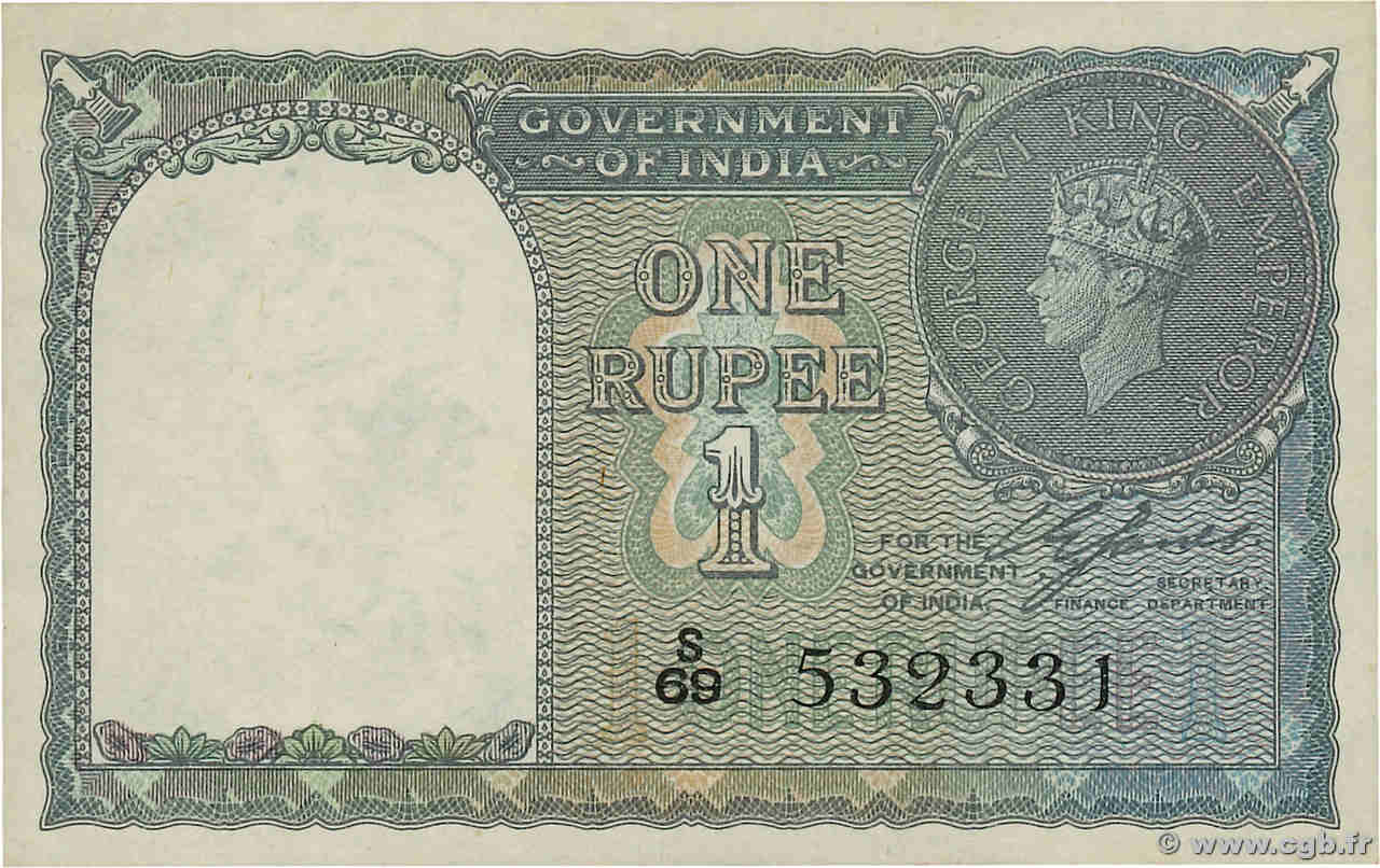 1 Rupee INDIA
  1940 P.025a FDC