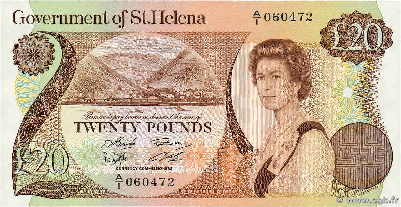 20 Pounds ST HELENA  1986 P.10a UNC