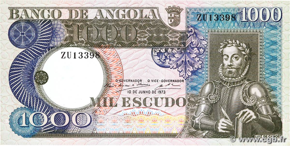 1000 Escudos ANGOLA  1973 P.108 fST
