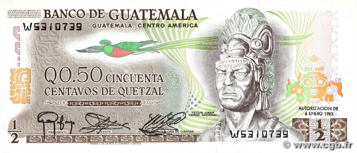 50 Centavos de Quetzal GUATEMALA  1983 P.058c NEUF