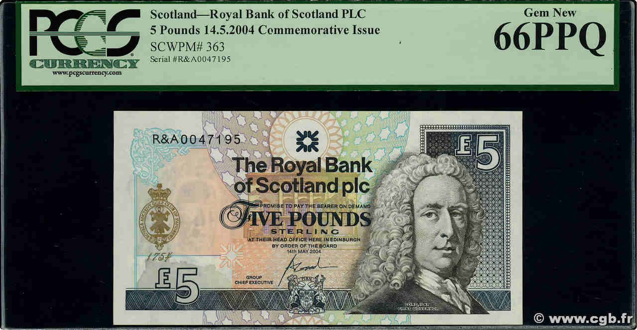 5 Pounds Commémoratif SCOTLAND  2004 P.363 FDC