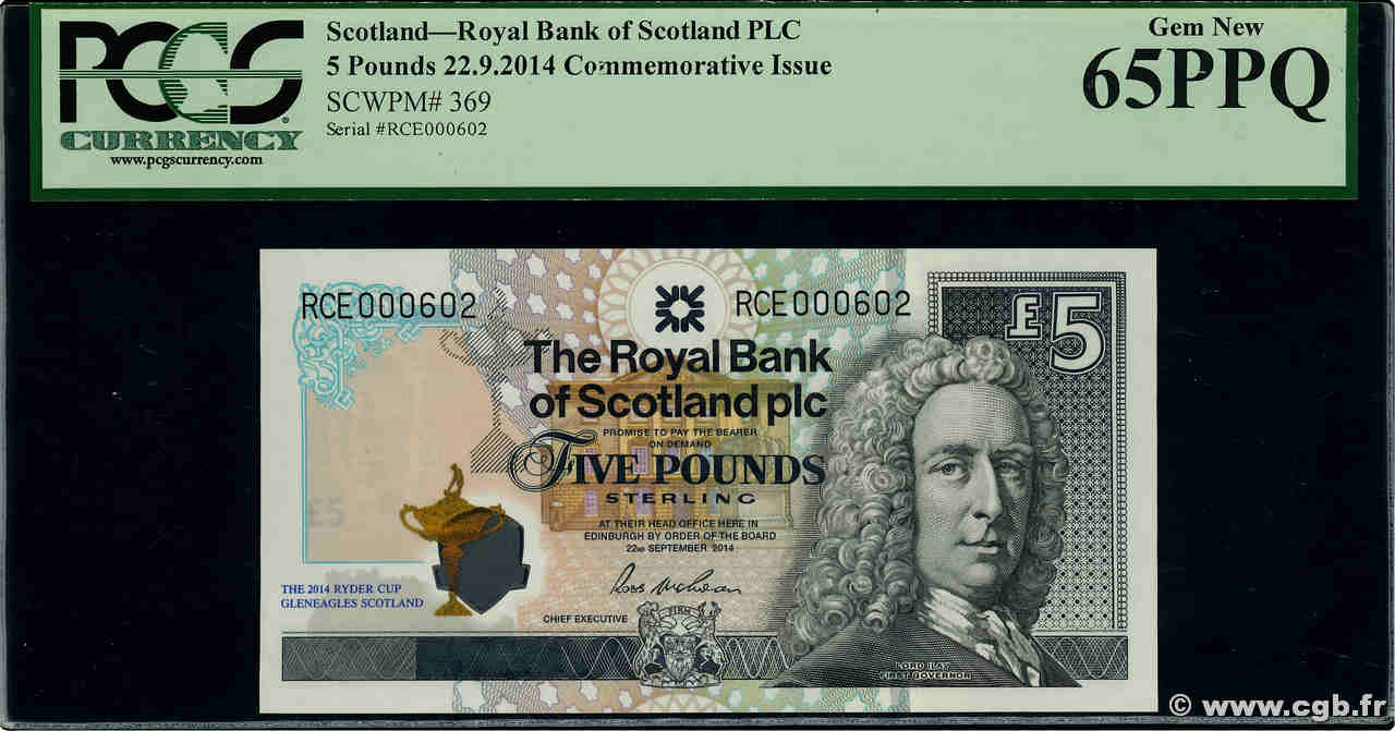 5 Pounds Commémoratif SCOTLAND  2014 P.369 UNC