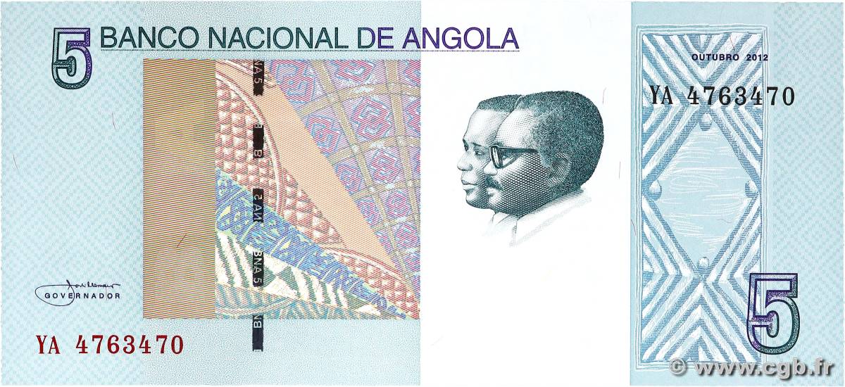 5 Kwanzas ANGOLA  2012 P.151A UNC-