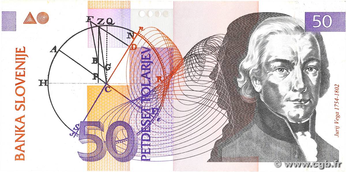 50 Tolarjev SLOVENIA  1992 P.13a F