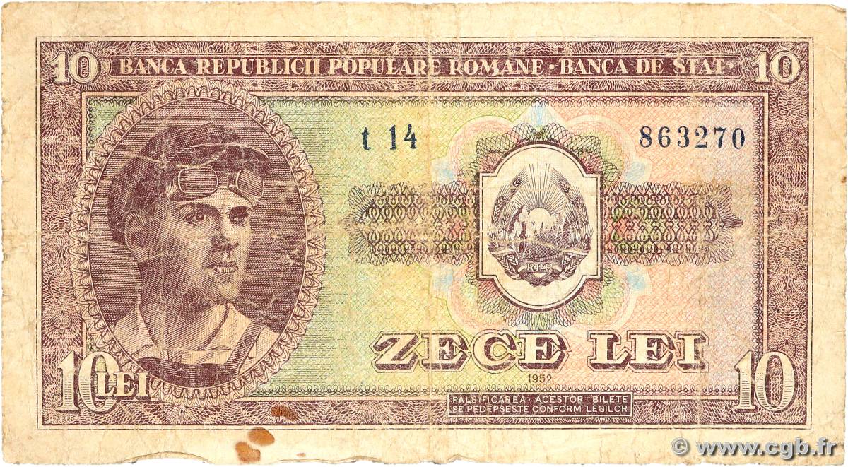 10 Lei RUMANIA  1952 P.088b RC