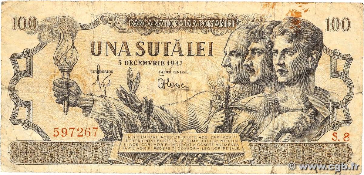 100 Lei ROMANIA  1947 P.067a G