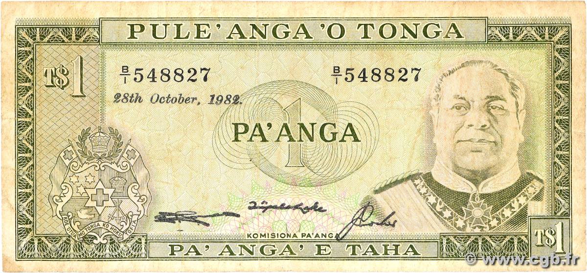 1 Pa anga TONGA  1982 P.19b G
