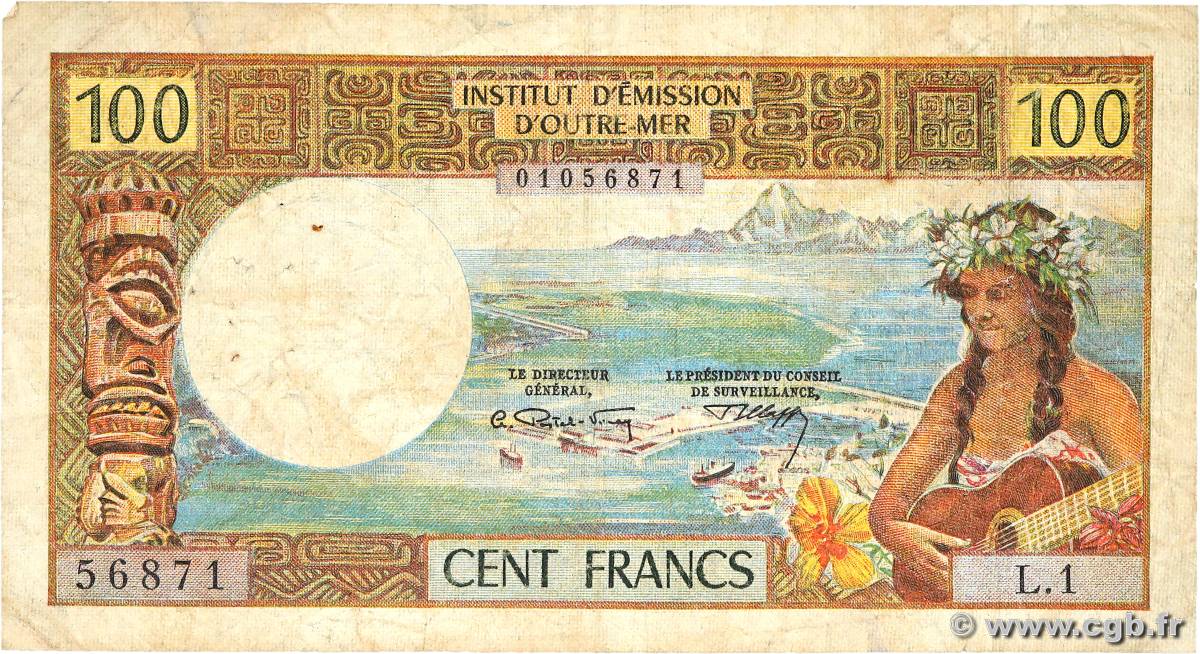 100 Francs TAHITI  1961 P.24a G