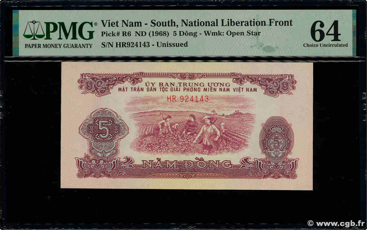 5 Dong VIET NAM SUD  1963 P.R6 pr.NEUF