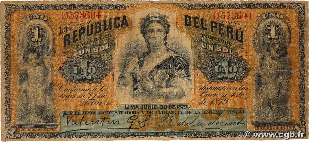 1 Sol PERU  1879 P.001 G