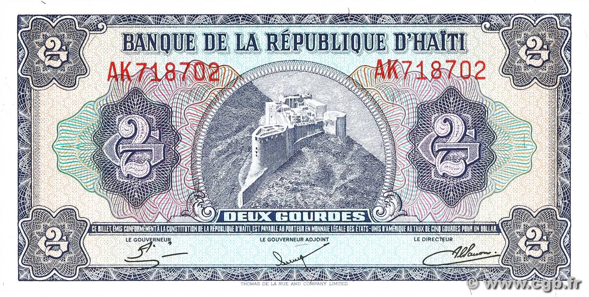 2 Gourdes HAÏTI  1985 P.240 UNC-