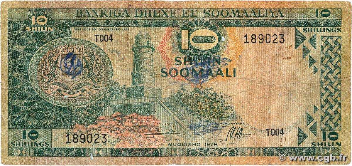 10 Shilin SOMALIA  1978 P.22a G