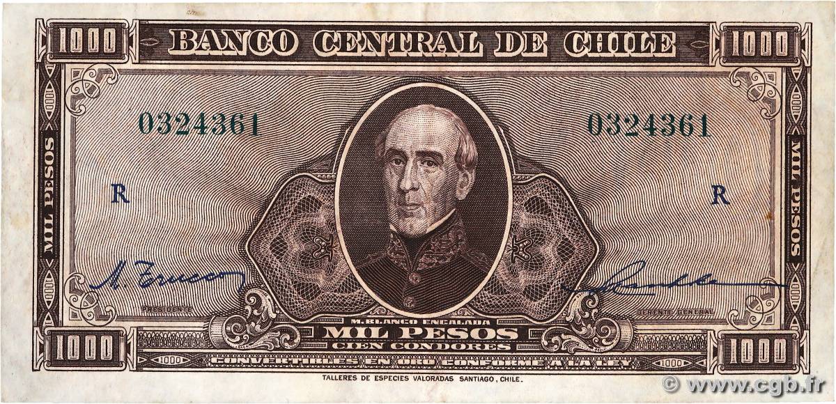 1000 Pesos - 100 Condores CHILE  1947 P.116 VF