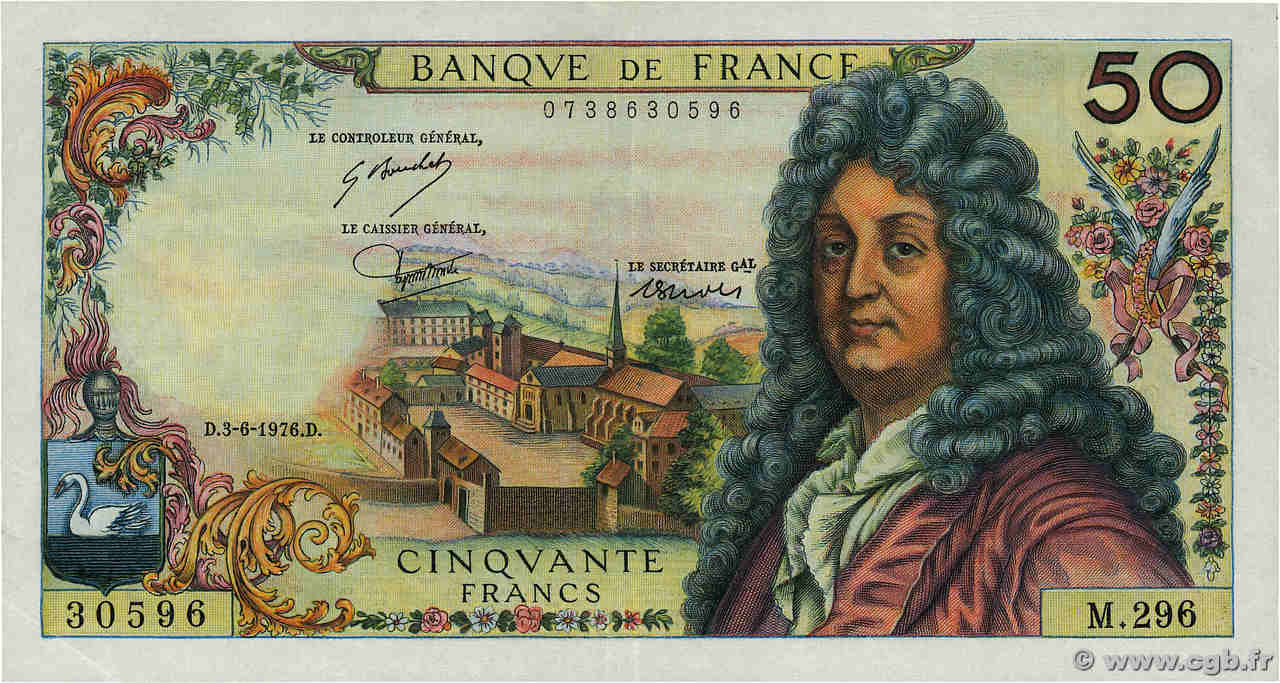 50 Francs RACINE FRANCE  1976 F.64.33 TTB