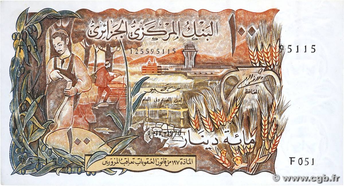 100 Dinars ALGÉRIE  1970 P.128b SUP